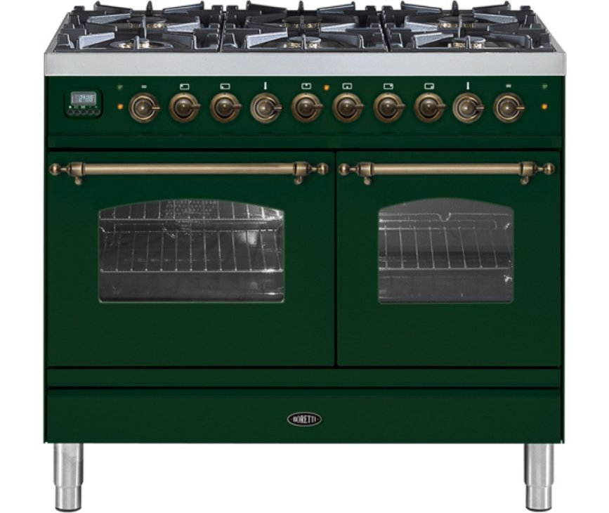 Boretti VPNO104GR gas fornuis - groen/brons- outlet