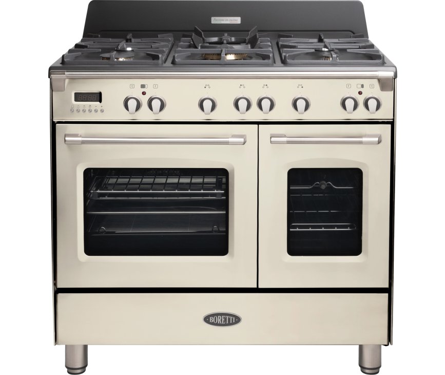 Boretti CFBG902OW/2 - gas fornuis - oud-wit - dubbele oven