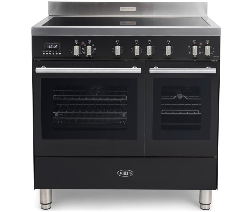 Boretti MFBI902AN inductie fornuis met dubbele oven  - antraciet - Milano