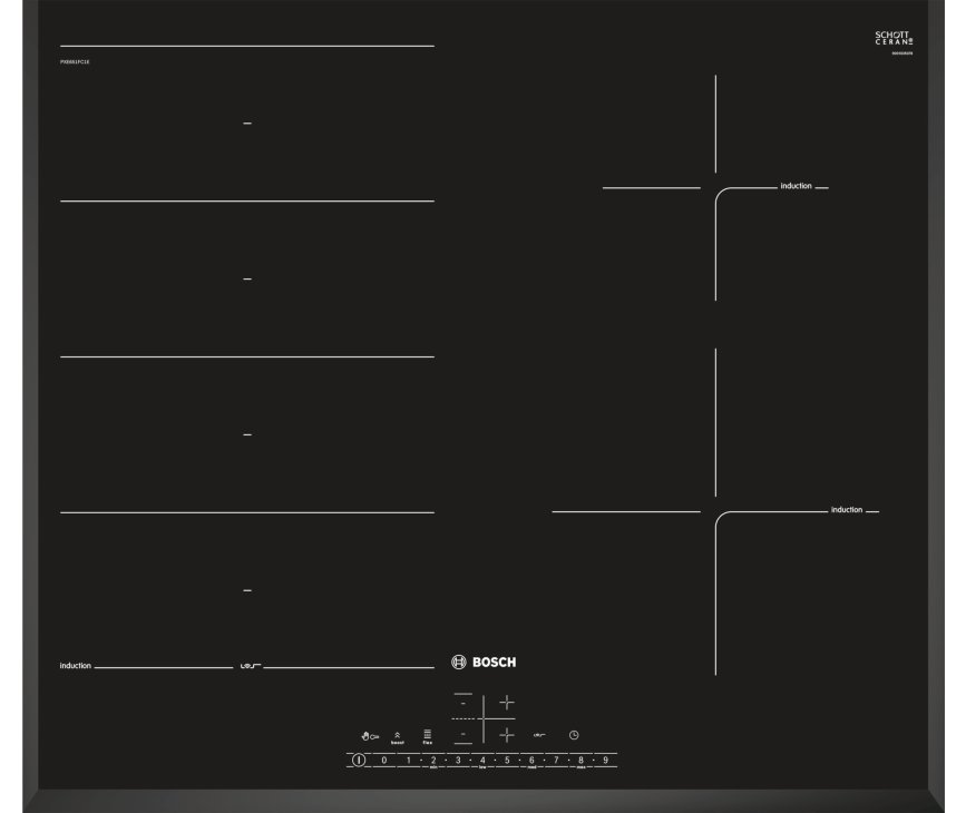 Bosch PXE651FC1E inbouw inductie kookplaat met flex