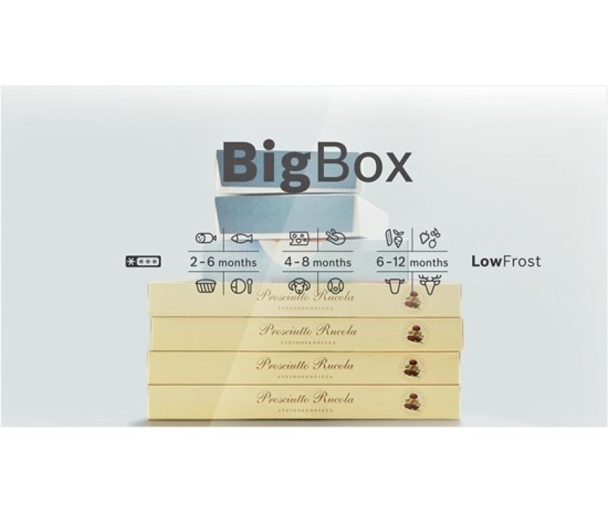 In het vriesgedeelte van de Bosch KGE36EW43 bevindt zich een BigBox voor extra inhoud