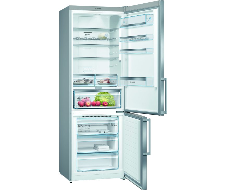 Bosch KGN49AIDP rvs koelkast - NoFrost en Vitafresh - 70 cm. breed