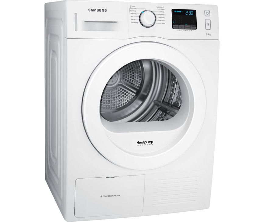 Dankzij de warmtepomd techniek bij de DV70F5E0HGW kunt u deze droger gelijktijdig met een wasmachine laten draaien