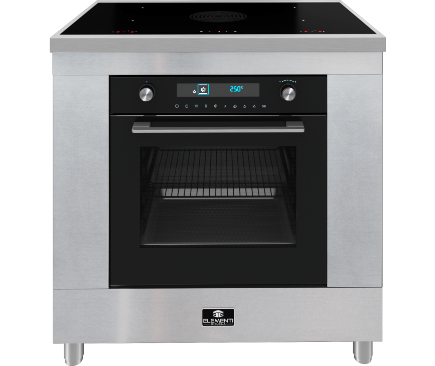 Elementi di Cucina IK9024-IX inductie fornuis met afzuiging - rvs