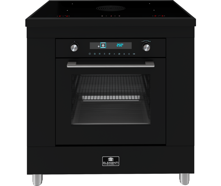 Elementi di Cucina IK9024-MZ inductie fornuis met afzuiging - mat-zwart