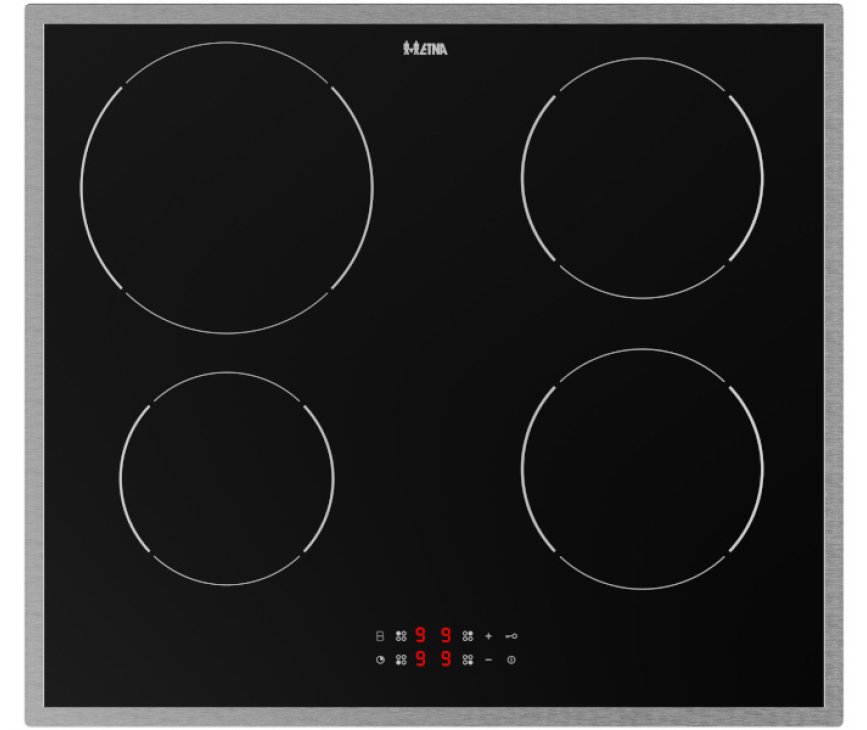 Etna KI2160RVS inbouw inductie kookplaat - met rvs rand