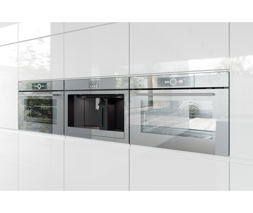 V-Zug Combair V2000 60 inbouw oven - Platinum spiegelglas