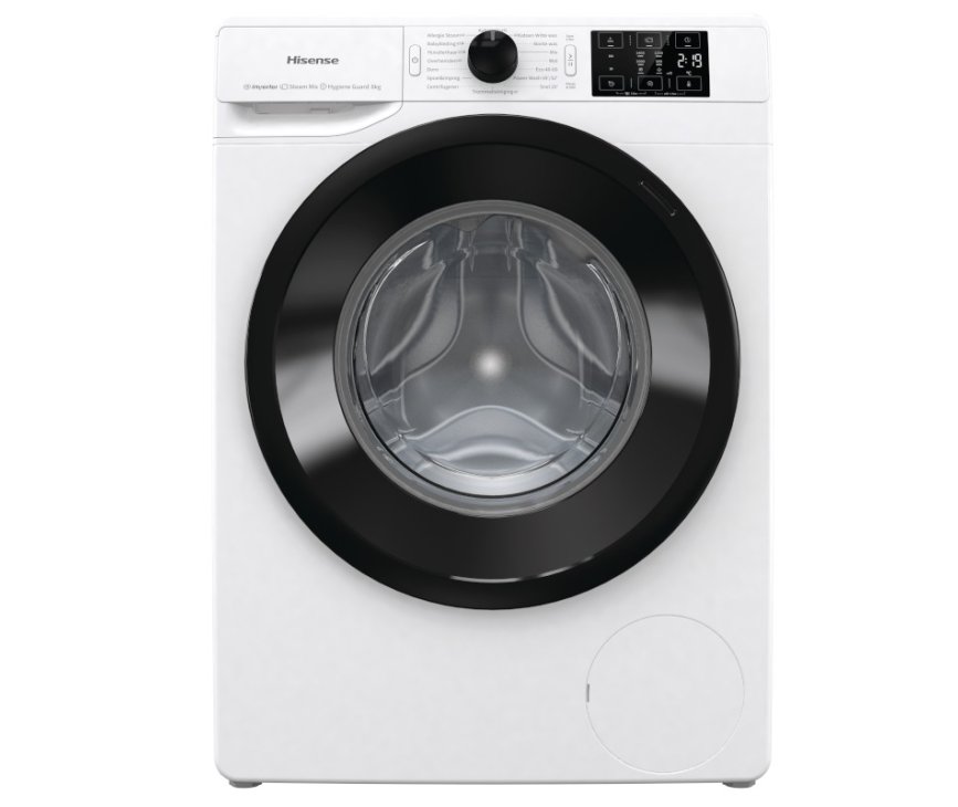 Hisense WFGE801439VMQ wasmachine met 1400 toeren en 8 kg.