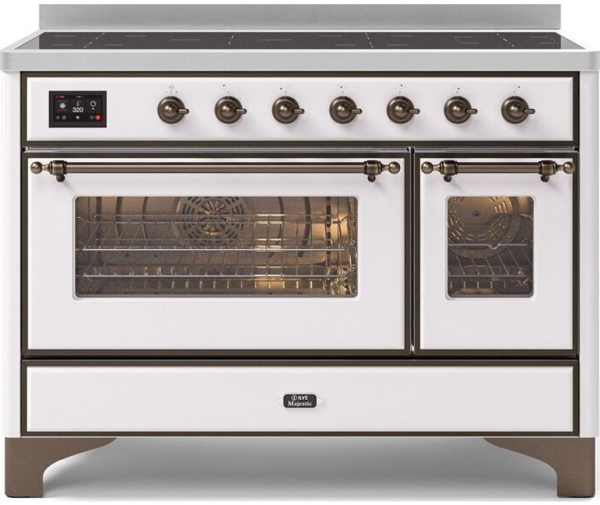 Ilve MI127NE3/AW inductie fornuis - antiek wit - 120 cm. breed