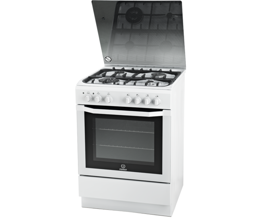 de sneeuw op tijd glas Indesit I6TMH2AG(W)/NL fornuis - De Schouw Witgoed