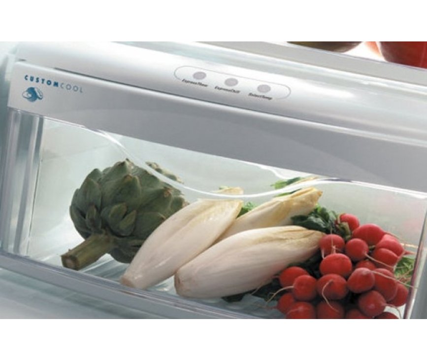 Praktisch is de CustomCool lade onderin het koelgedeelte. Hierin kan vlees en vis dankzij een temperatuur van 0 graden veel langer bewaard worden