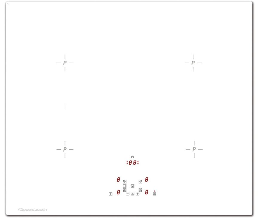 Kuppersbusch KI6520.0WR inductie kookplaat - wit glas