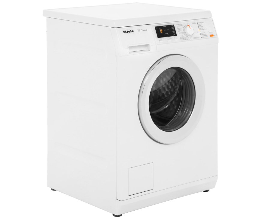 Zijaanzicht van de Miele WDA 110 wasmachine
