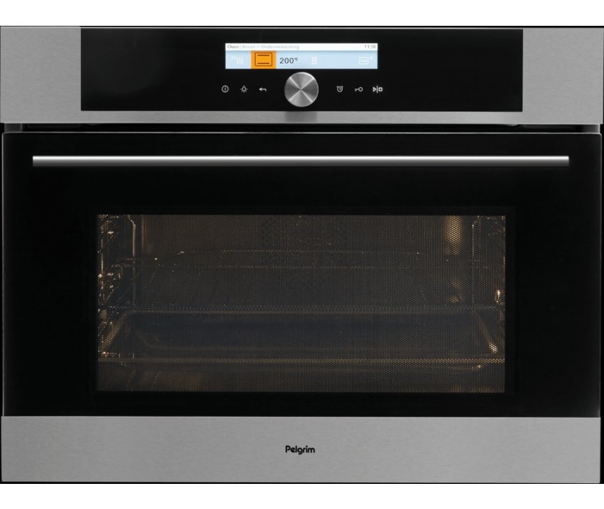 Pelgrim MAC824RVS oven met magnetron - inbouw