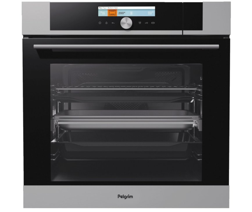 Pelgrim OVS826RVS inbouw combi-stoomoven - rvs - nis 60 cm.