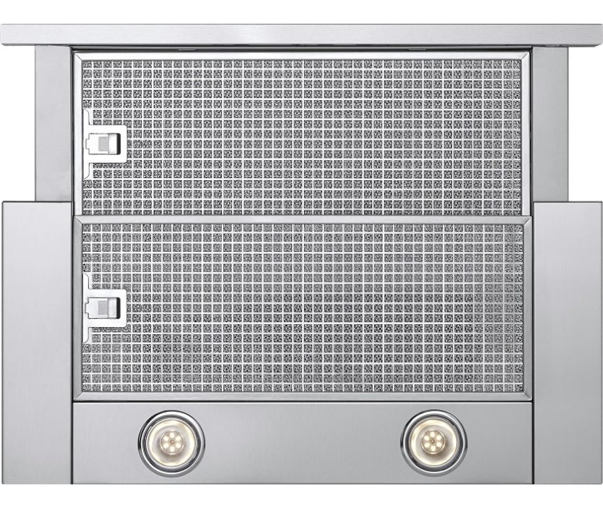 De Pelgrim SLK685RVS afzuigkap vlakscherm is voorzien van twee heldere LED lampen voor verlichting op de kookplaat