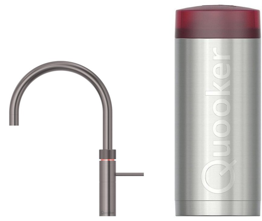 Quooker COMBI+ Fusion Round GUNMETAL - kokend water kraan