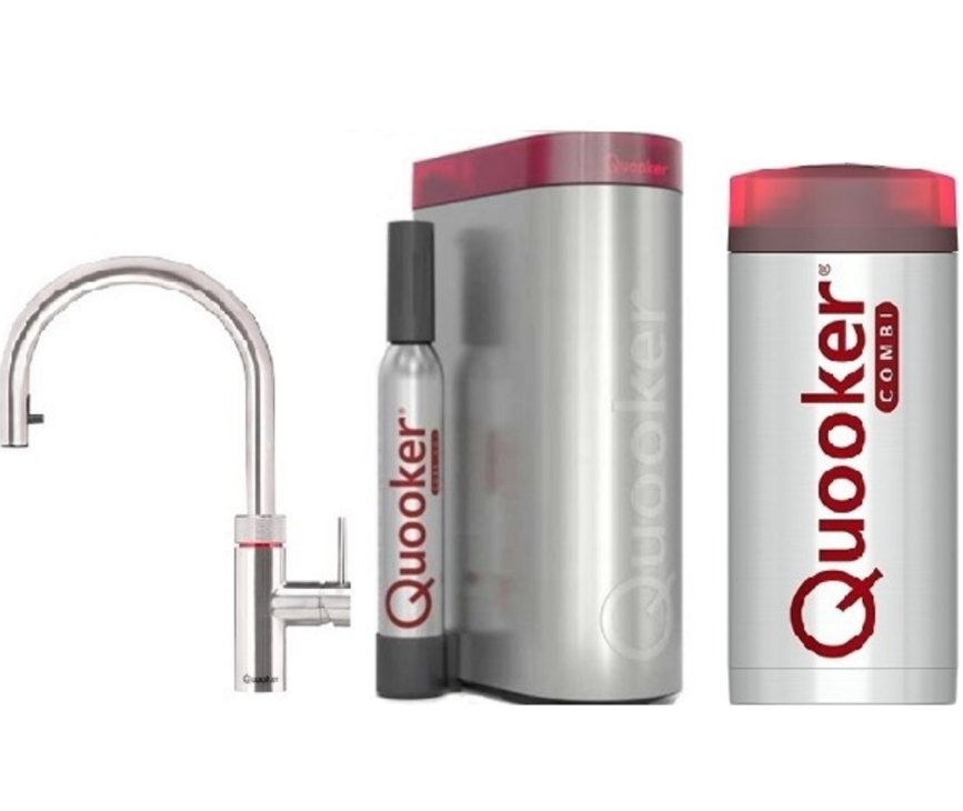 Quooker COMBI+ & CUBE Flex koud, bruisend en kokend water kraan