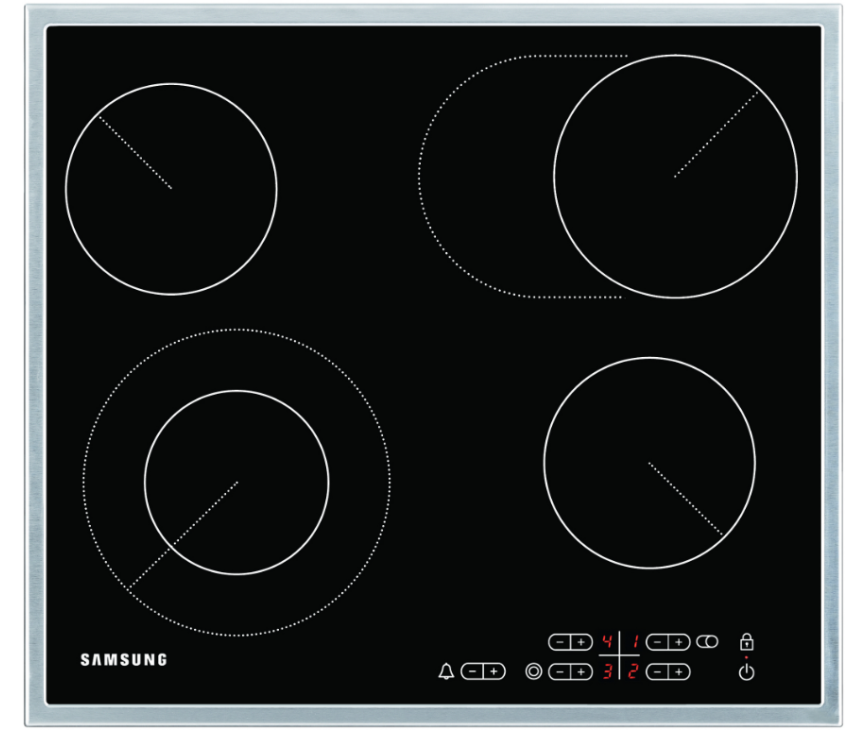 Samsung NZ64F5RD9AB inbouw keramische kookplaat