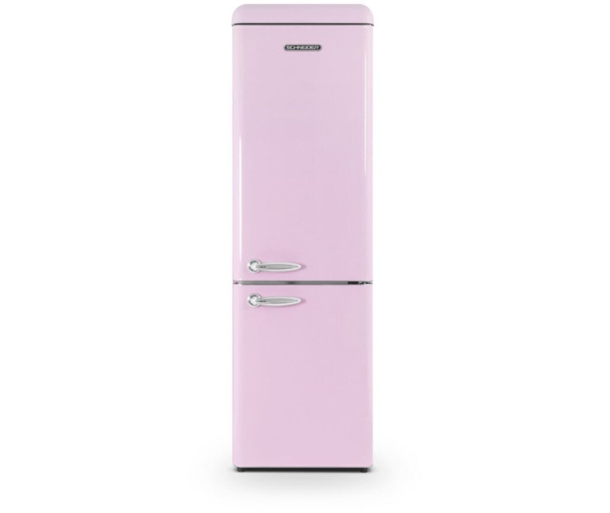 Schneider SCCB250VP retro jaren 50 koelkast - roze