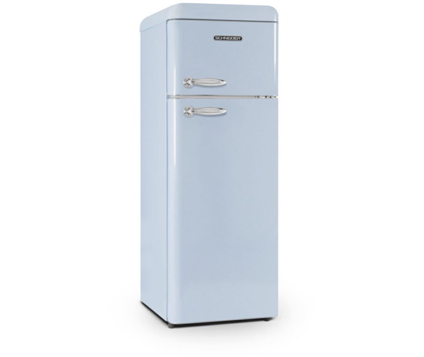 Schneider SCDD208VBL retro jaren 50 koelkast - blauw