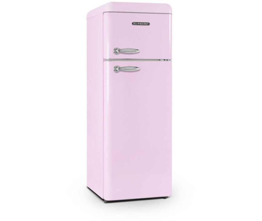 Schneider SCDD208VP retro jaren 50 koelkast - roze