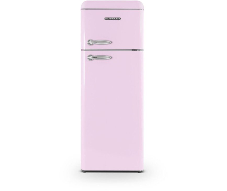 Schneider SCDD208VP retro jaren 50 koelkast - roze