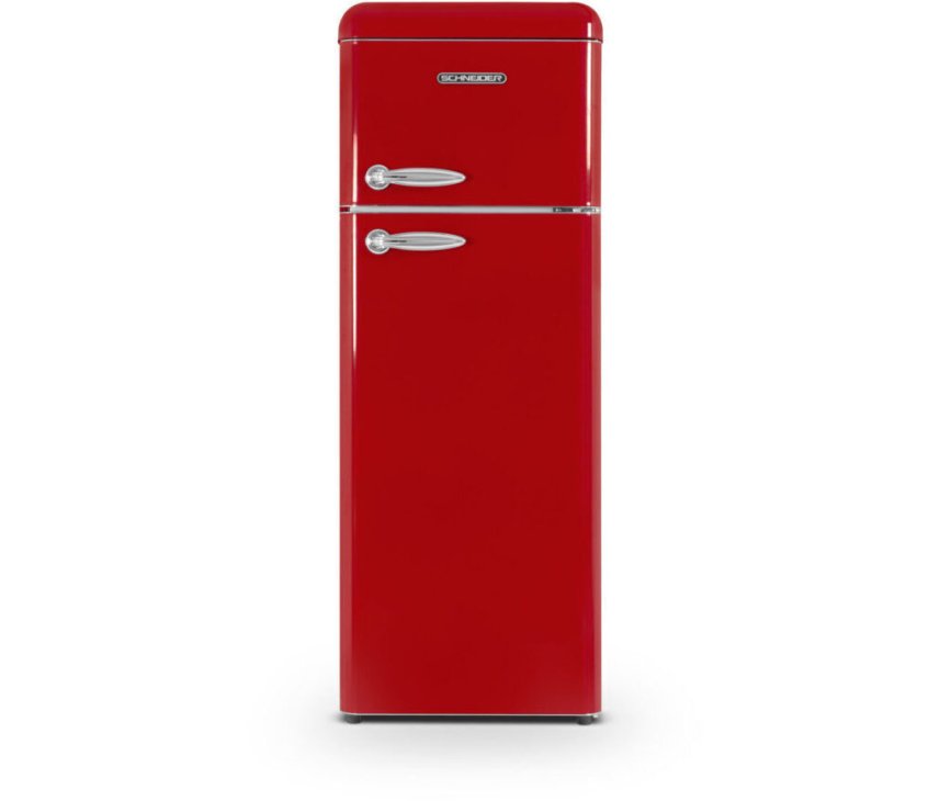 Schneider SCDD208VR retro jaren 50 koelkast - rood