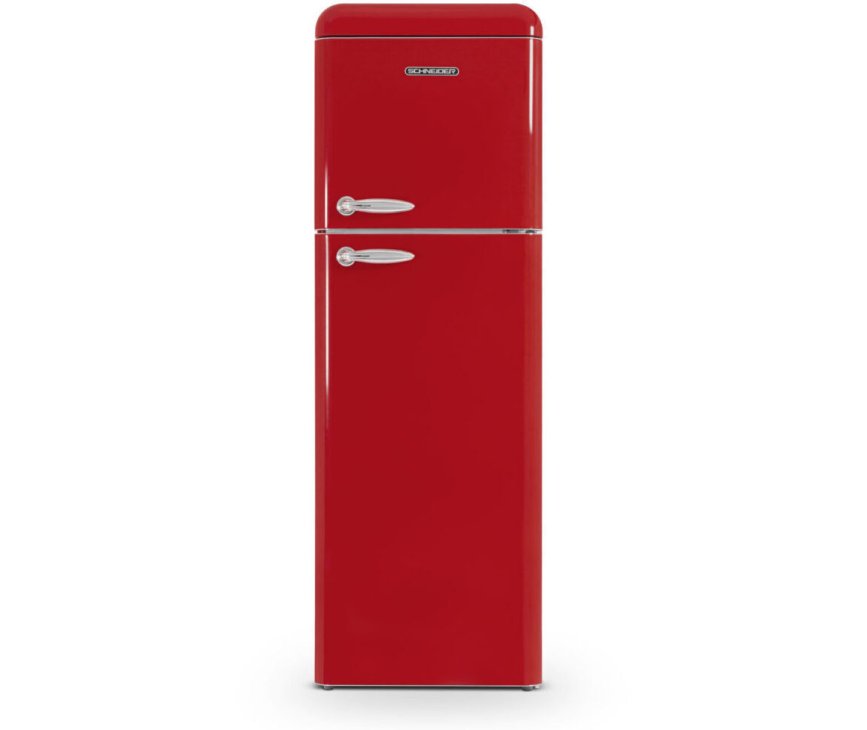 Schneider SCDD309VR retro jaren 50 koelkast - rood