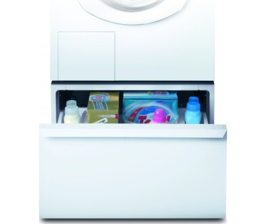 Schulthess Spirit 540 wasmachine wit, kan worden uitgebreid met een sokkel met lade.