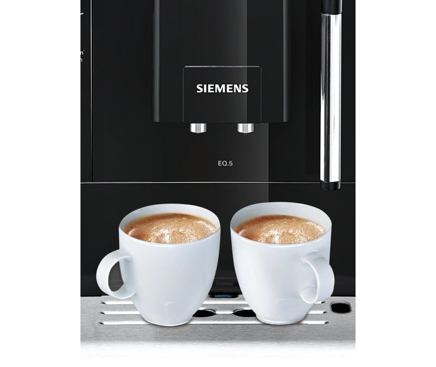 De Siemens TE501205RW koffiemachine is geschikt voor één en twee kopjes