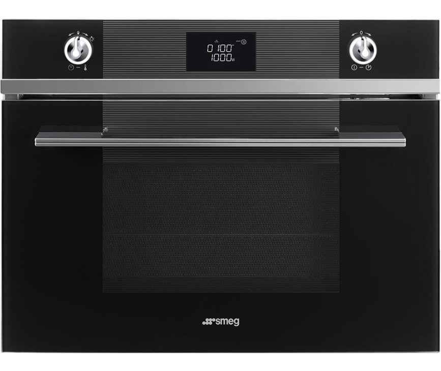 SMEG oven met magnetron inbouw zwart SF4102MCN