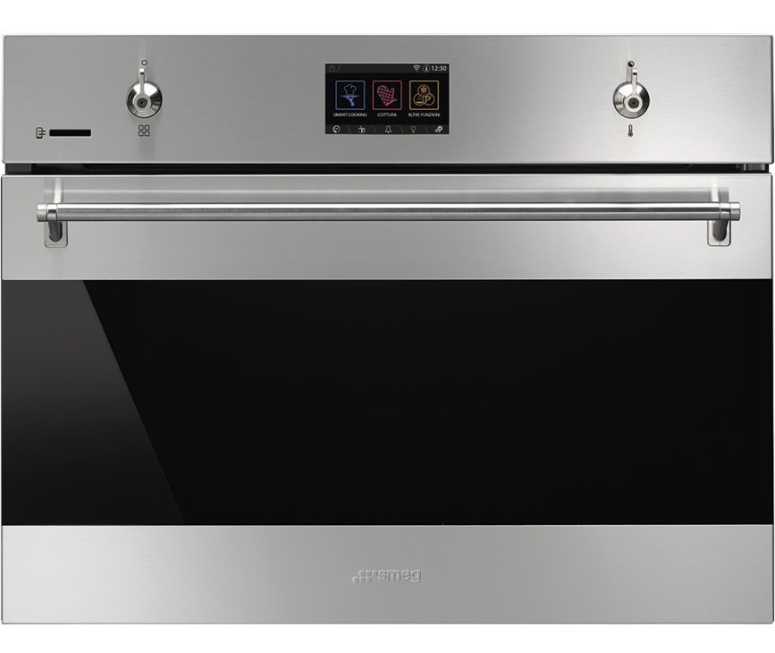 Smeg SF4303WMCX inbouw oven met magnetron - nis 45 cm.