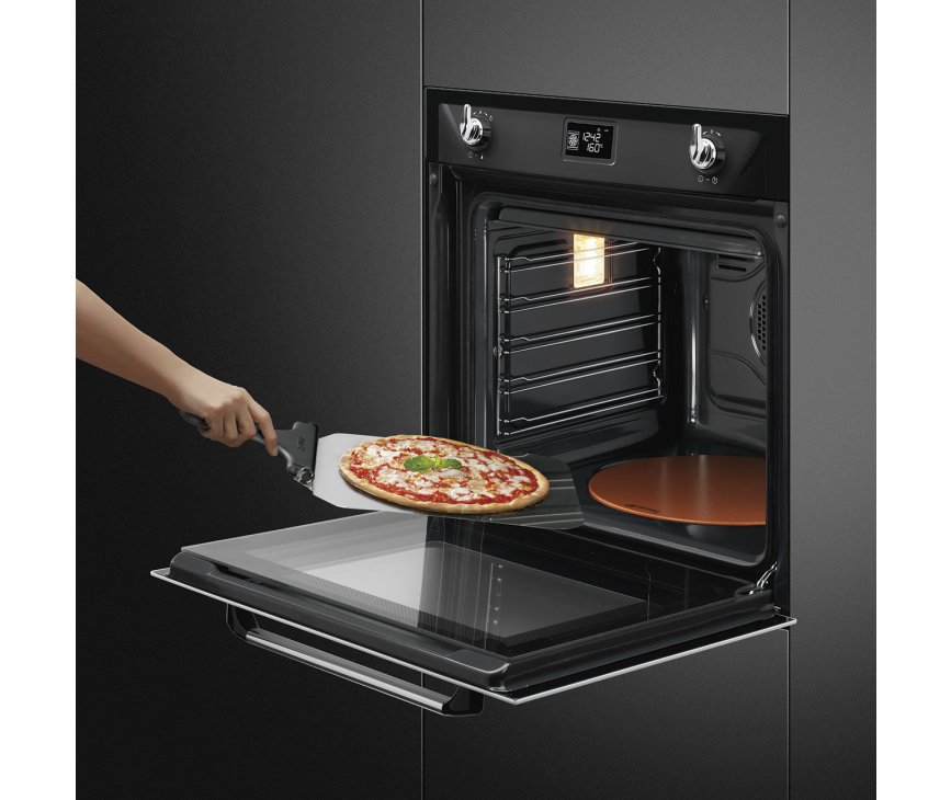 Smeg SFP6925NPZE1 inbouw oven met pyrolyse - zwart - Victoria serie