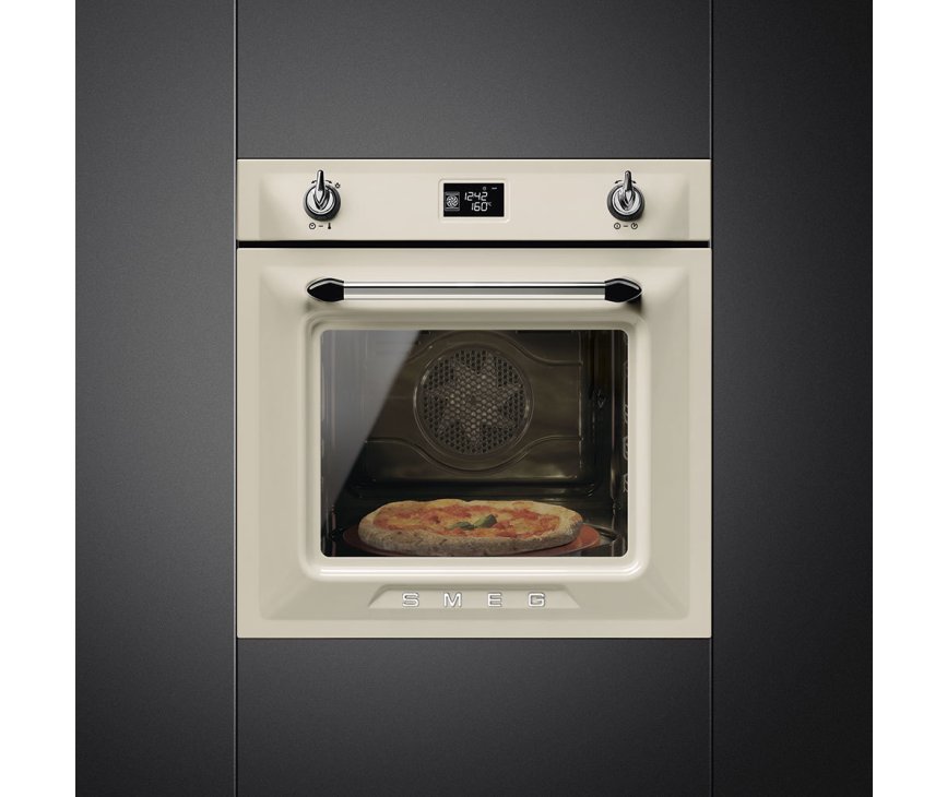 Smeg SFP6925PPZE1 inbouw oven met pyrolyse - crème - Victoria serie