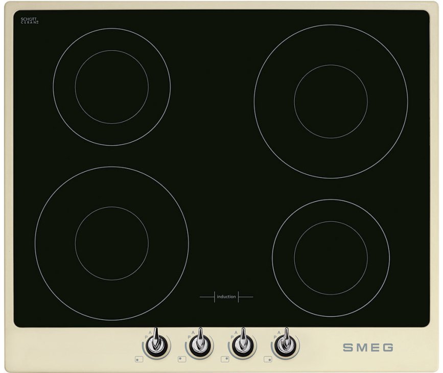 Smeg SI964PM inbouw inductie kookplaat - creme - Victoria serie