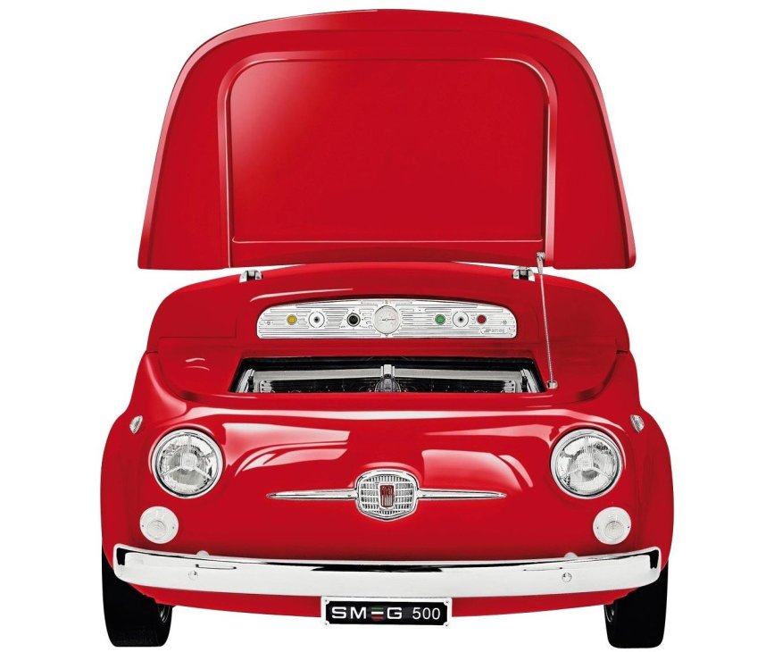 Smeg SMEG500R Fiat500 koelkast - rood