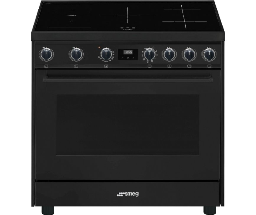 kapsel Stal bizon Smeg C91IEA9 inductie fornuis - antraciet