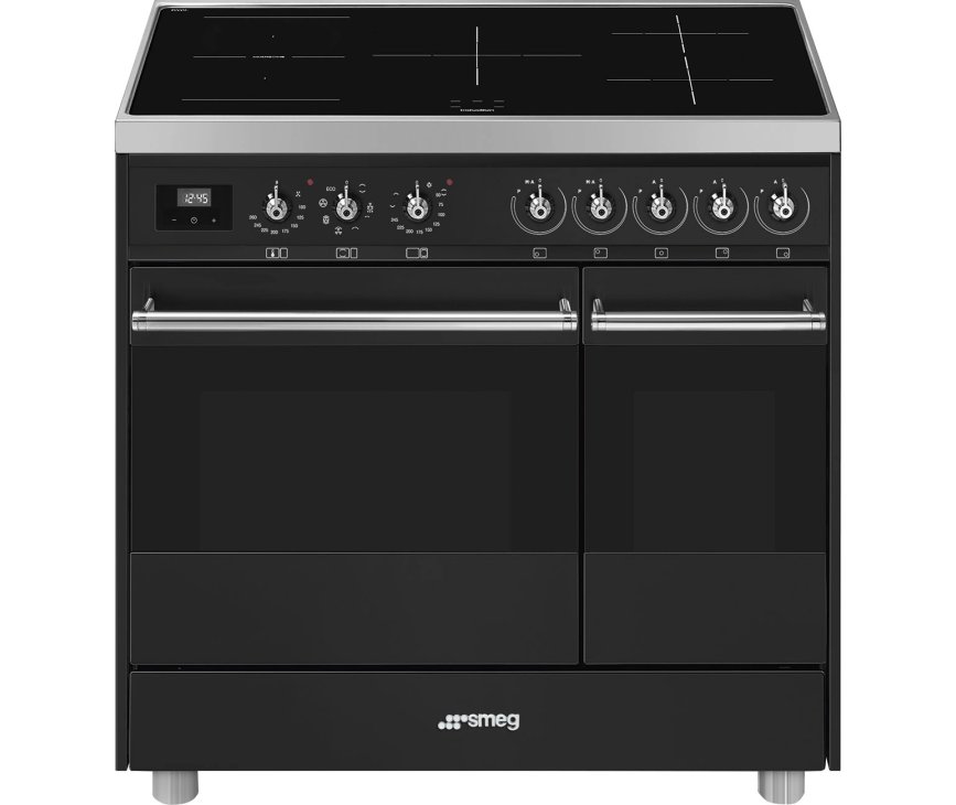 Smeg C92IMAN9 inductie fornuis met 2 ovens - antraciet - outlet