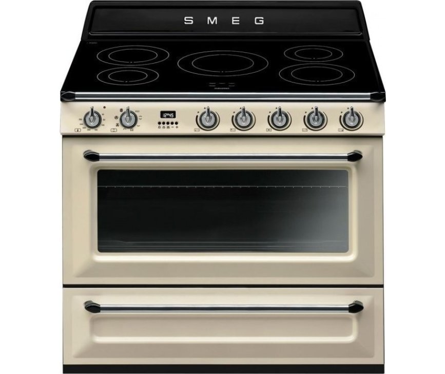 Smeg TR90IP9 inductie fornuis - crème