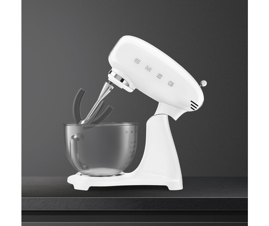 Smeg SMF13WHEU keukenmachine - volledig wit met glazen mengkom