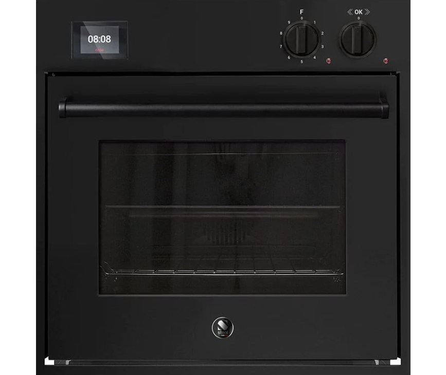 Steel EQFE6 NF inbouw oven met draaispit - mat zwart