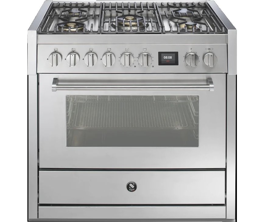 Steel GQ9S-4M fornuis - combi stoomoven - 90 cm. breed