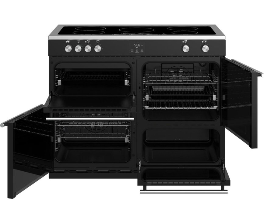 De vier ovens van het Stoves Precision DX S1100Ei BK zwart inductie fornuis zijn allemaal apart te bedienen