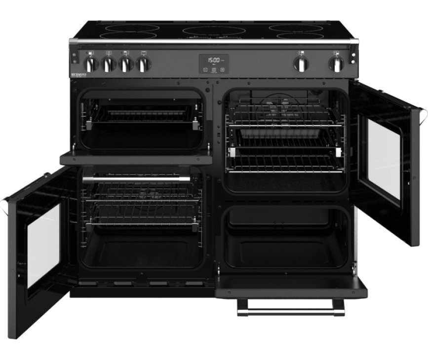 Het Stoves Richmond DX S1000Ei CB Ant antraciet inductie fornuis heeft vier ovens!
