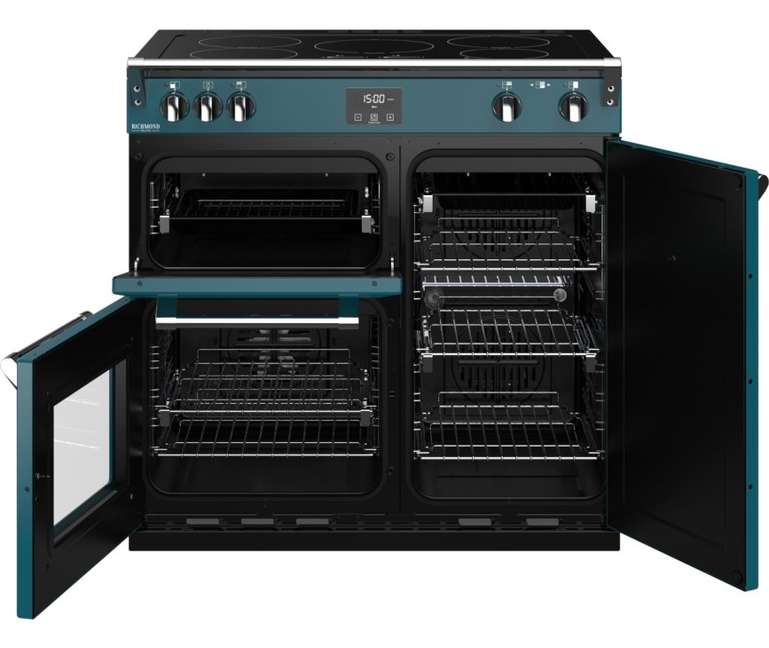 Stoves RICHMOND S900 EI Deluxe Kingfisher Teal inductie fornuis