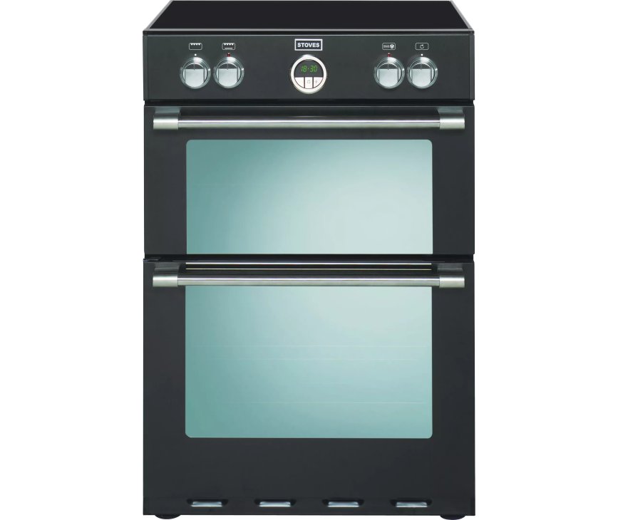 Stoves STERLING 600 MF Ei  EU inductie fornuis - dubbele oven - 60 cm. breed - zwart