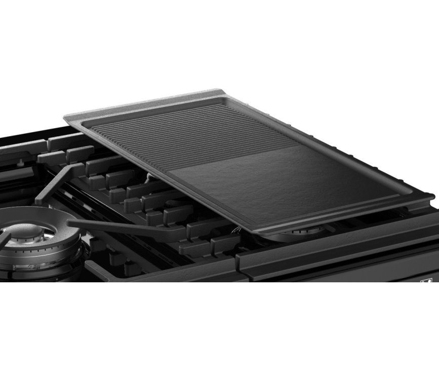 De Stoves Sterling S1100 DF Deluxe zwart fornuis wordt meegeleverd met mooie grillplaat
