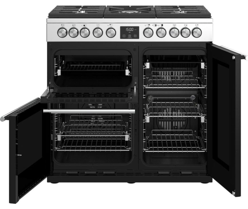 Het https://stoves.nl/wp-content/uploads/2019/11/st-prec-dx-s900df.pdf heeft drie ovens, één splitbare
