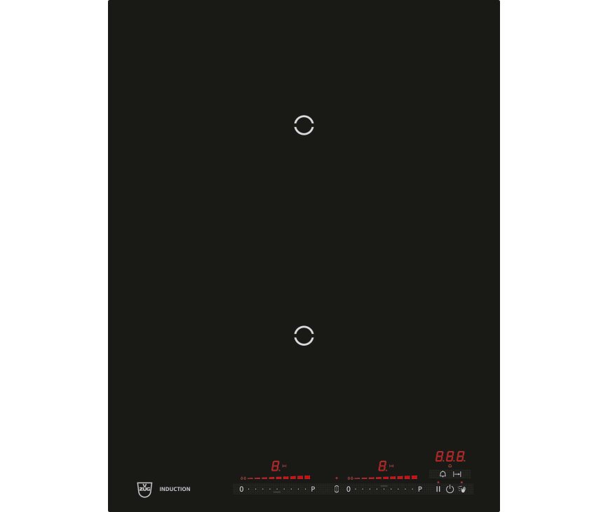 V-Zug GK27TIMS inbouw inductie kookplaat - 2-pits domino